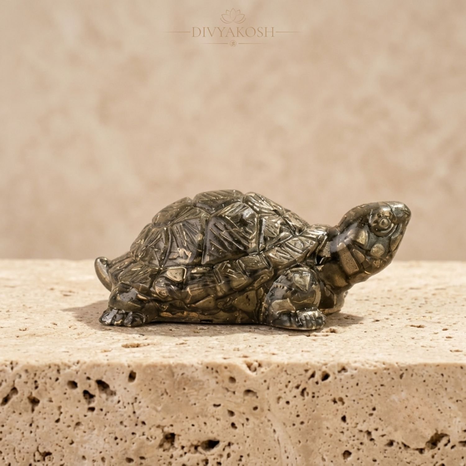 Natural Pyrite Tortoise