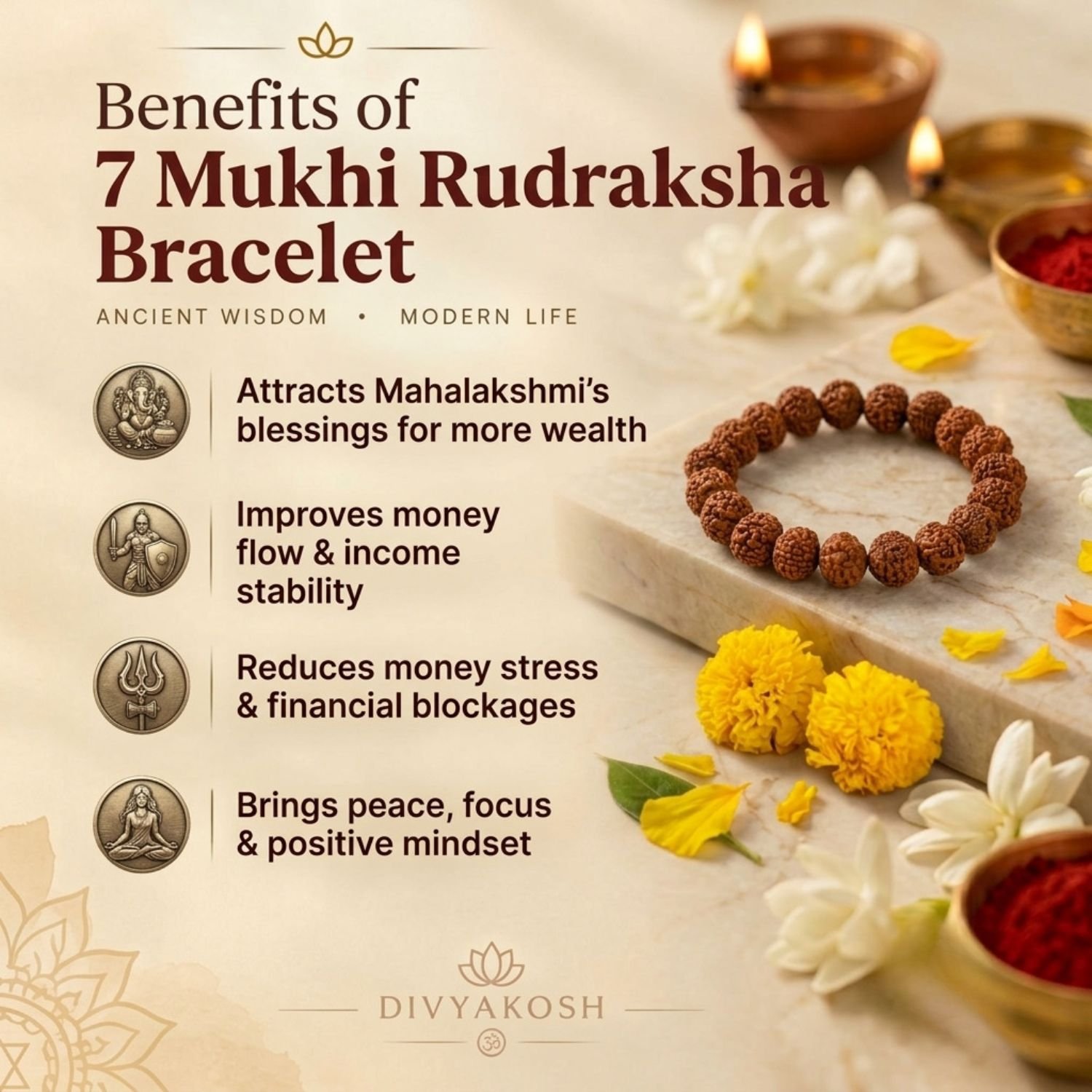Benefits of Natural 7 Mukhi Rudraksha